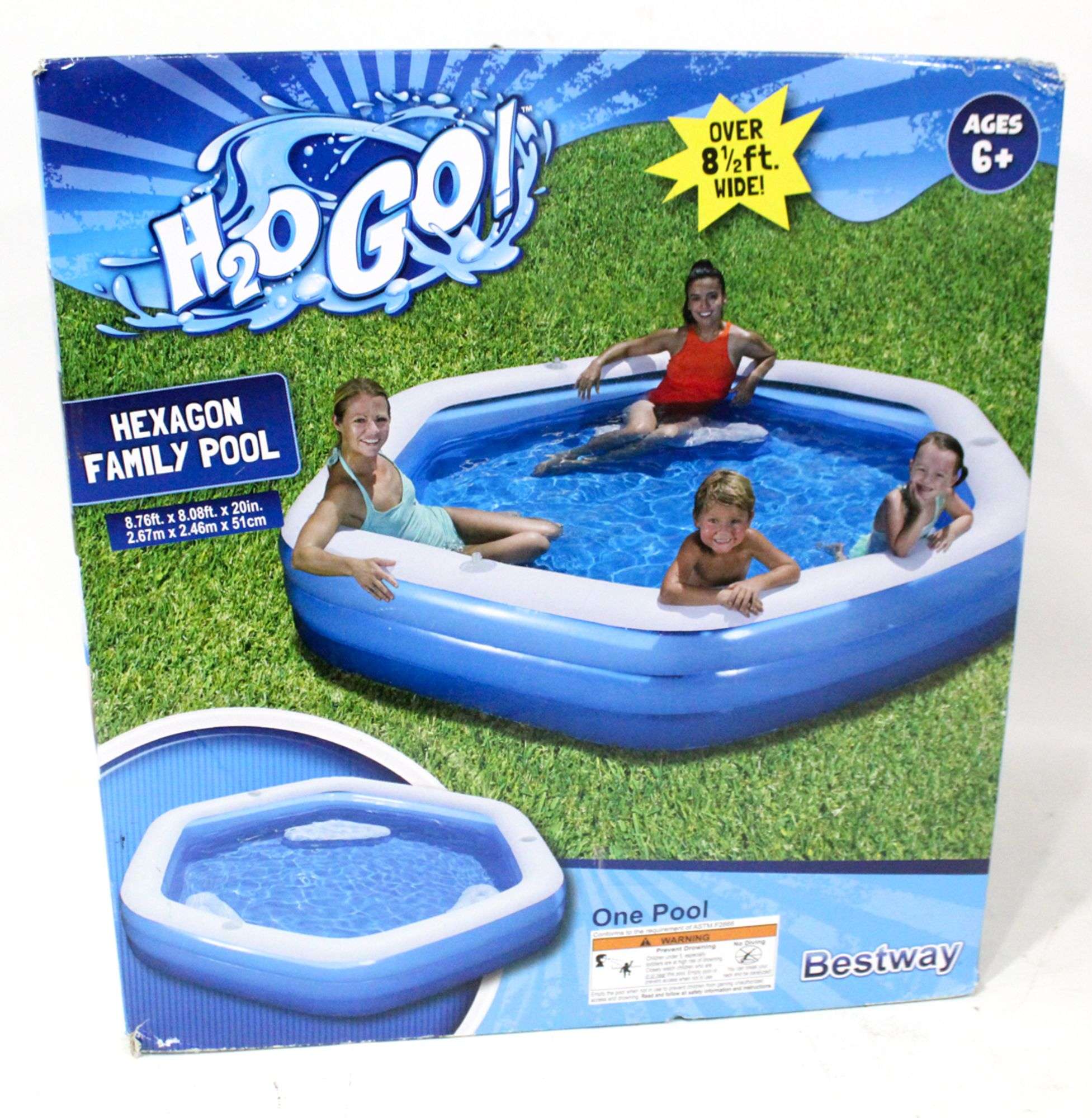 Hexagon inflatable sale pool