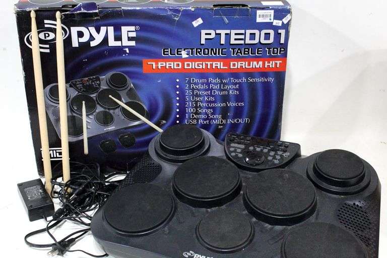 Pyle pro pted01 electronic deals tabletop drum kit