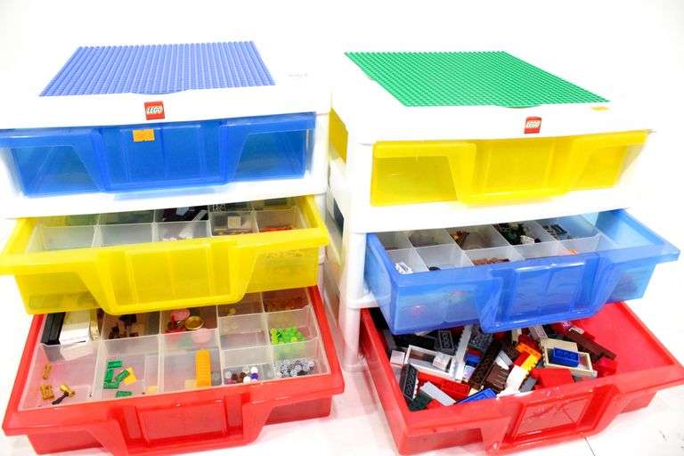 Lego 3 Drawer Storage Rack. 2 Items Bunting Online Auctions