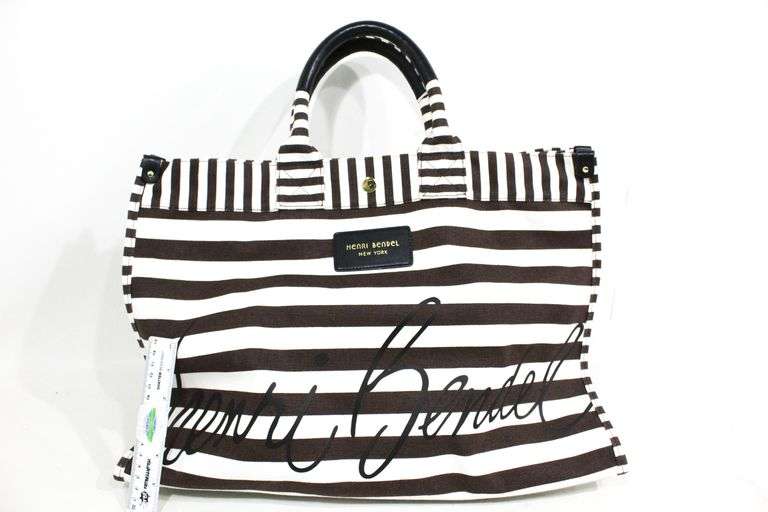 Henri bendel discount striped canvas backpack